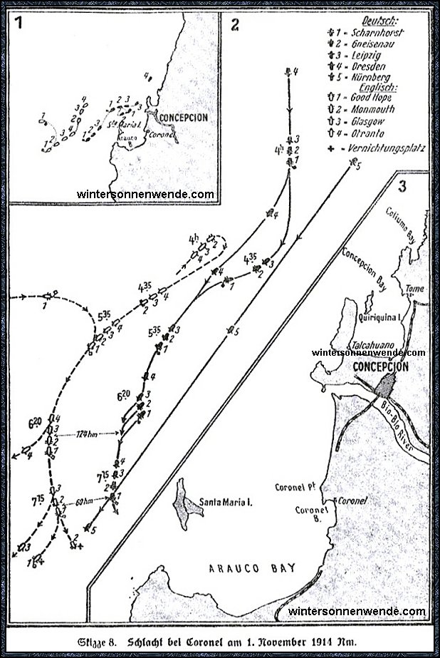 Schlacht bei Coronel am 1. November 1914 Nm.