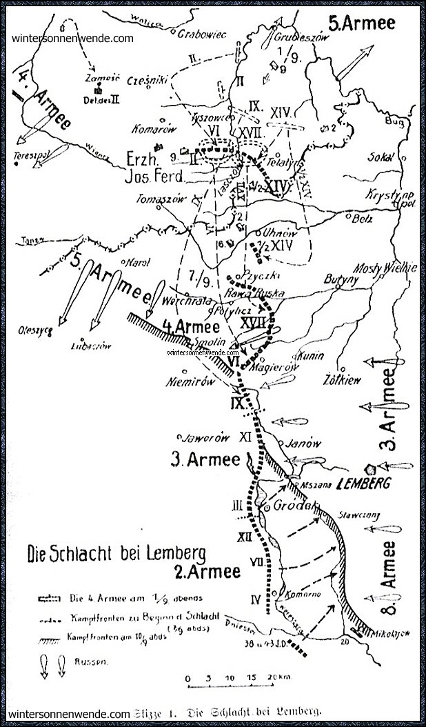 Die Schlacht bei Lemberg