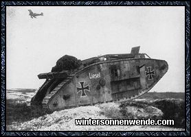 Erbeuteter englischer Tank für deutsche Zwecke dienstbar gemacht.