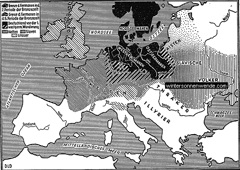 Die Verteilung der Germanen in Europa vor der 
Völkerwanderung