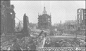 The 
ruins of Dresden