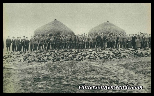 Masses of minority Germans from Warsaw, beaten to death or shot.