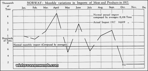 Norway: Monthly variations in Imports of Meat and Products in 1917.
