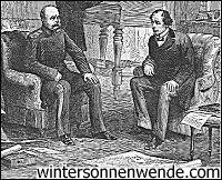 Engraving of Bismarck and Disraeli at the Treaty of Berlin