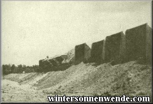 Building a dam to prevent flooding.