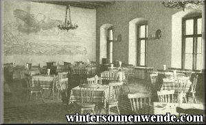 Dining room in the 'German House'.