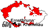 location of Ernstbrunn, Böhmisch Krummau and 
Christiansberg