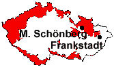 location of Frankstadt and Moravian Schönberg