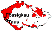 location of Pössigkau and Taus