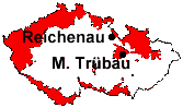 location of Reichenau and Moravian Trübau