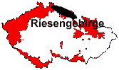 location of the Riesengebirge (Sudeten Mountains)