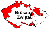 location of Zwittau and Brüsau